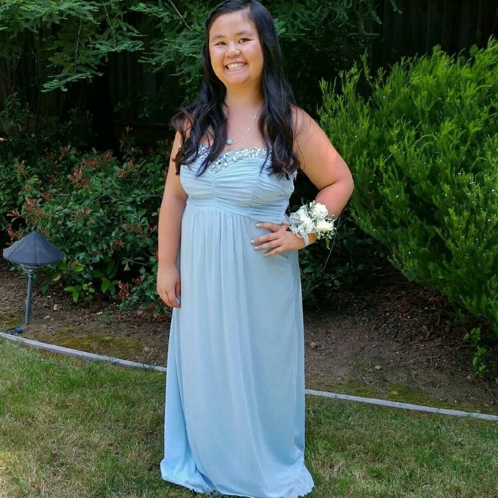 Sparkly blue formal dress